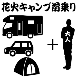 【花火キャンプ2026前乗り専用】車中泊／オートキャンプ1台＋大人1名様